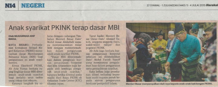 01/07/2019 - Harakah : Anak Syarikat PKINK Terap Dasar MBI