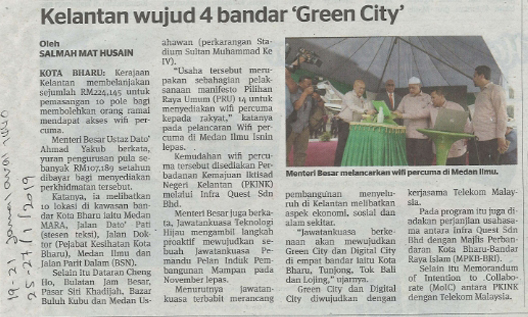 25/01/2019 - Harakah : Kelantan Wujud 4 Bandar 