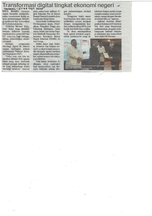 21/09/2020 - Harakah : Transformasi Digital Tingkat Ekonomi Negeri